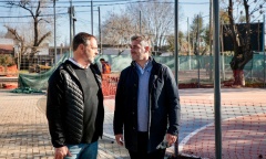 Achával recorrió el avance de obra del nuevo Paseo Villa Rosa