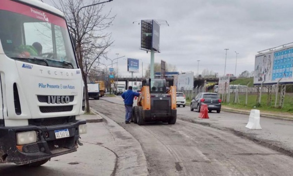 La repavimentación de la calle Caamaño, de noche