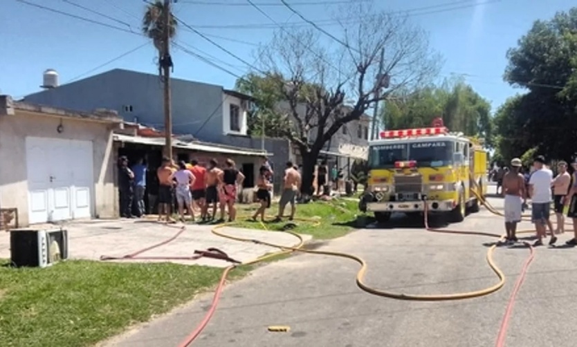 Tragedia en Campana: se incendió una vivienda y murieron tres hermanitos