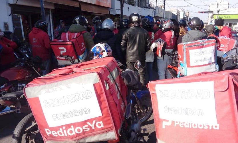 Trabajadores de delivery se manifestaron en reclamo de seguridad