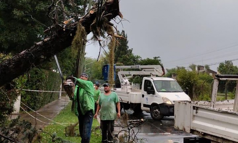 La fuerte tormenta dejó sin luz a 12 mil hogares en Pilar