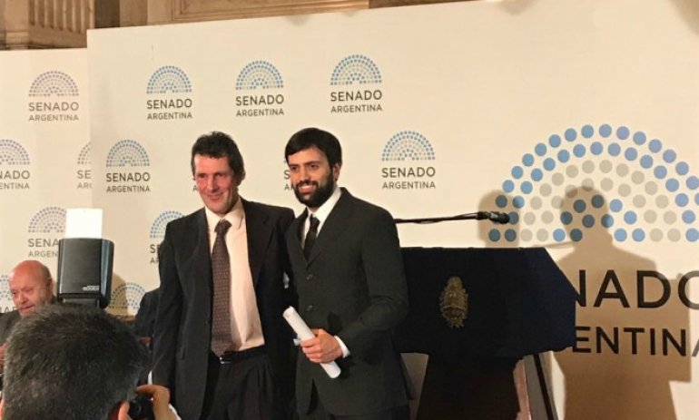 Joven investigador pilarense fue distinguido por el Senado de la Nación