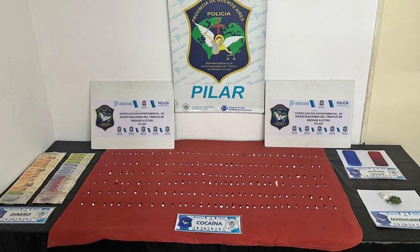 Detienen a un dealer y secuestran más de 190 dosis de cocaína