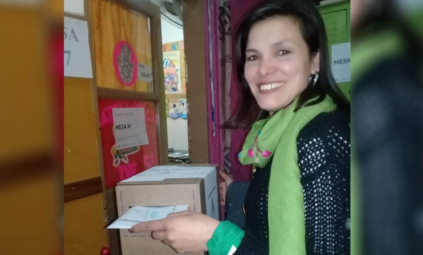 Natalia Espasa, del FIT Unidad, votó en Del Viso
