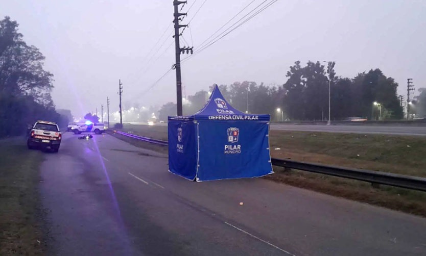 Tragedia en Ruta 8: motociclista muere tras perder el control del vehículo