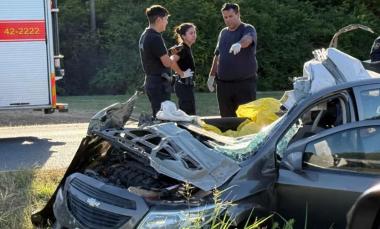 Corría una picada en la Ruta 6, perdió el control del auto y mató a una mujer