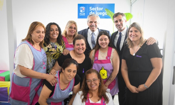 El Presidente Fernández y Achával inauguraron un Centro de Desarrollo Infantil