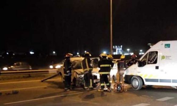 Volcó una camioneta en Panamericana: 4 heridos