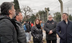 Soledad Peralta visitó el Club Manzanares junto a Achával