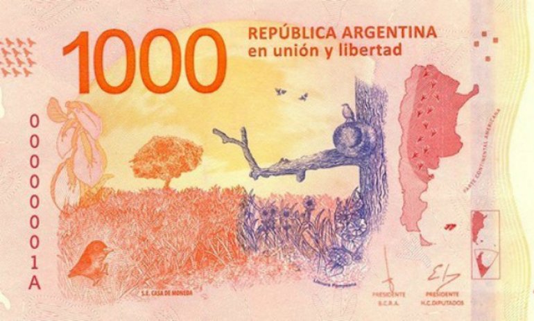 Comienza a circular el nuevo billete de 1000 pesos